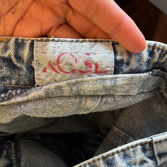 Rose Denim Vintage Retro Acid Vintage Wash High Waisted Jeans - Picture 6 of 7